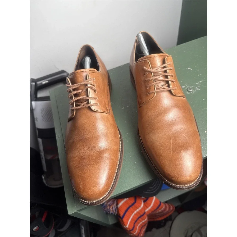 Cole Haan Men's Size 10.5 Brown Leather Oxford Pointed Preppy Dress Shoes C12204